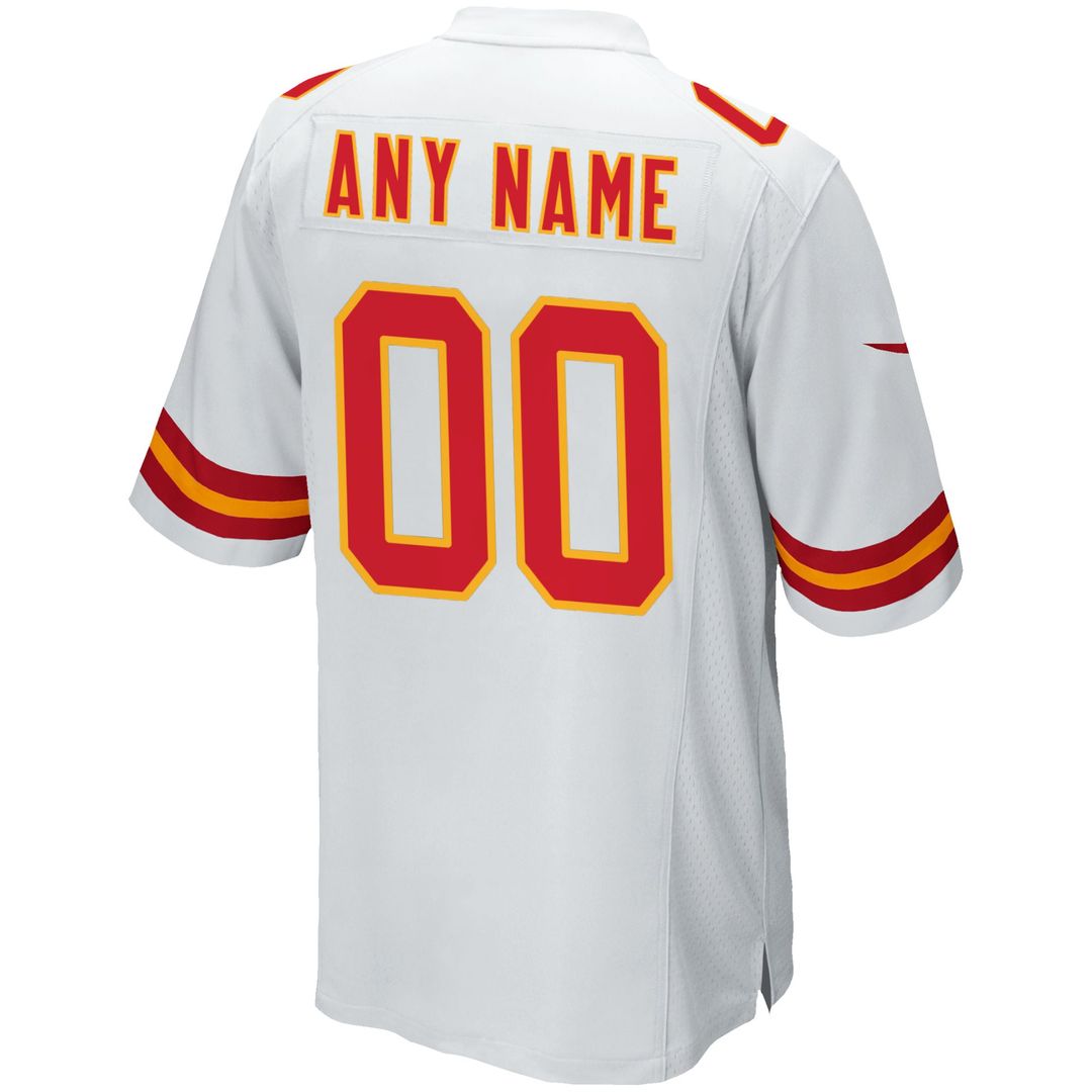 Kansas City Chiefs Nike White Custom Game Jersey product image 3, provided for visual reference and product detail review