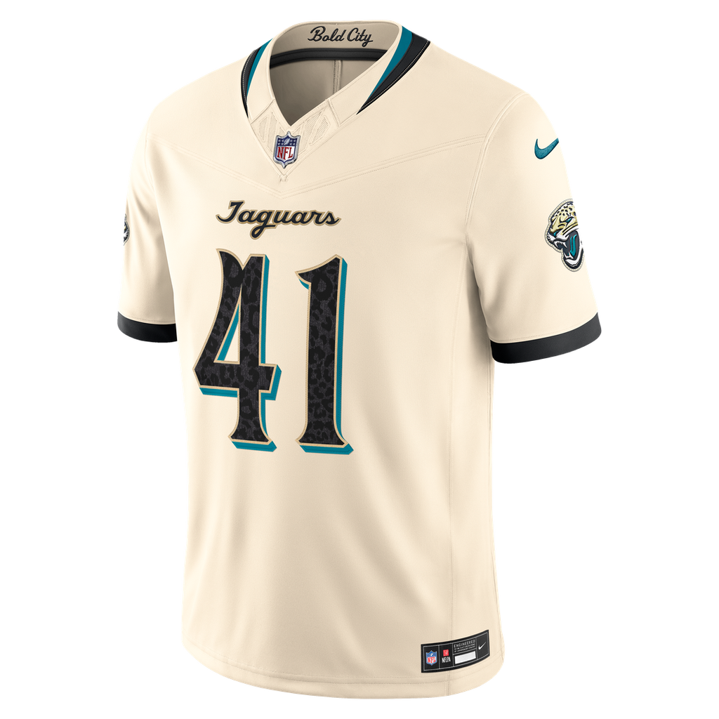 Jacksonville Jaguars Josh Hines-Allen Nike Natural 2026 Rivalries Collection Stitched Limited Jersey product image 2,