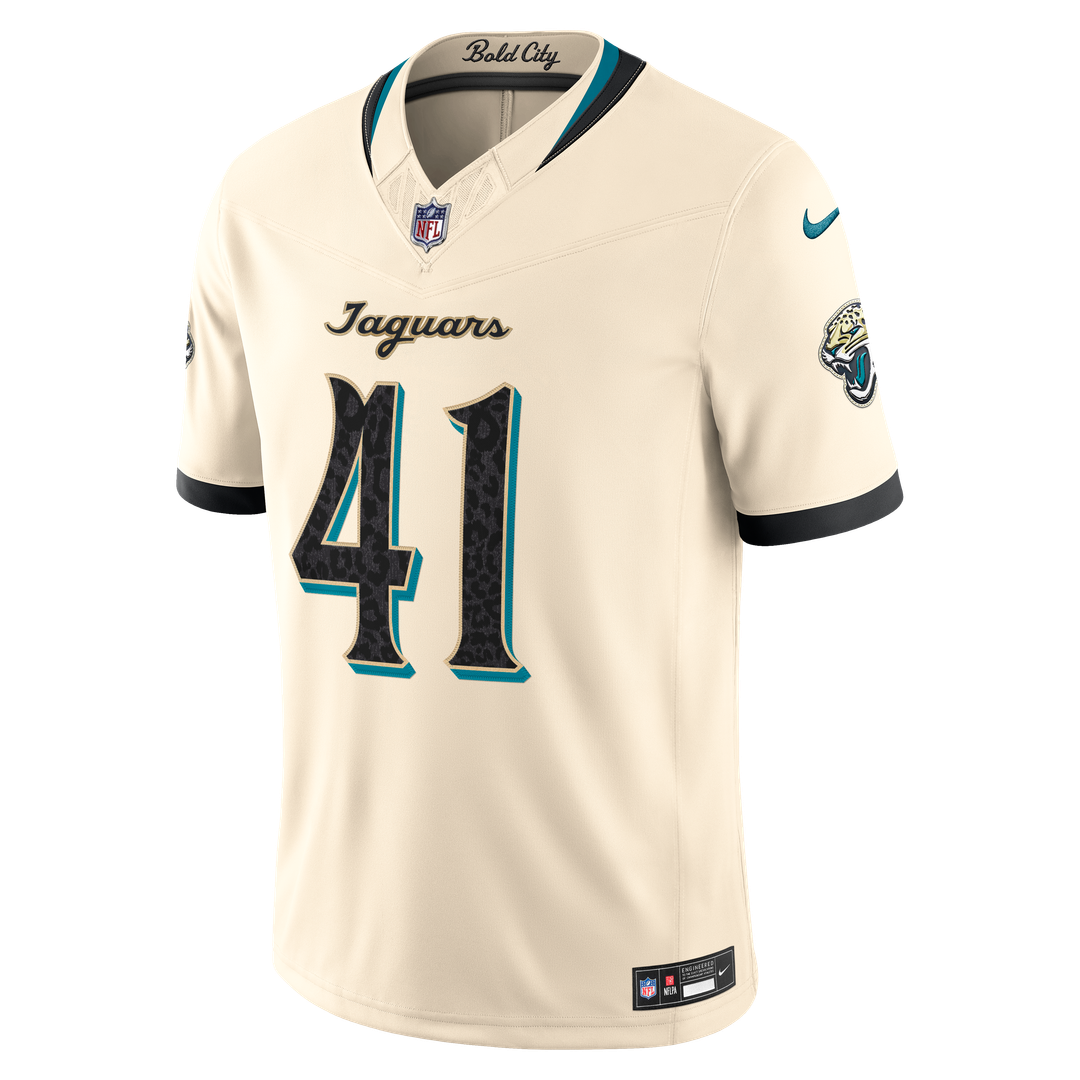 Jacksonville Jaguars Josh Hines-Allen Nike Natural 2026 Rivalries Collection Stitched Limited Jersey product image 2,