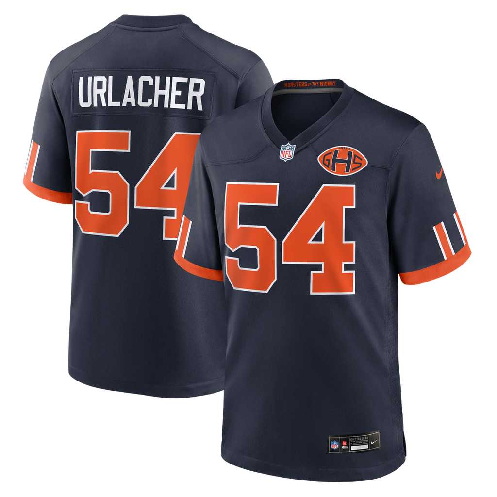 Chicago Bears Brian Urlacher Nike Navy 2026 Rivalries Collection Game Jersey product image 1, provided for visual reference