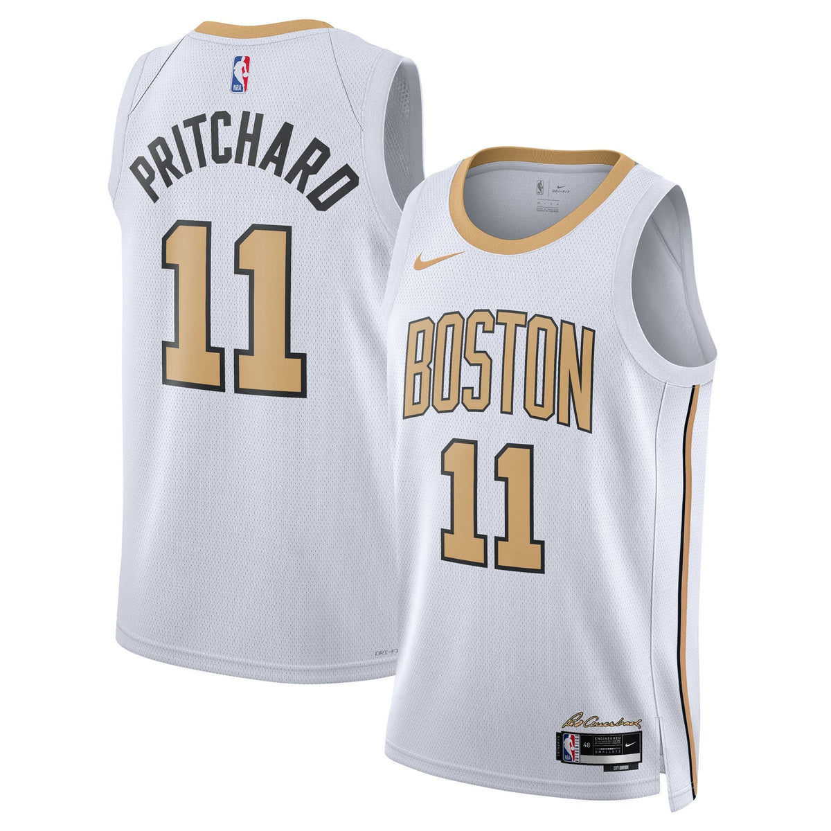 Boston Celtics Nike 2025/26 City Edition Swingman Jersey - White - Payton Pritchard - Unisex product image 2, provided for