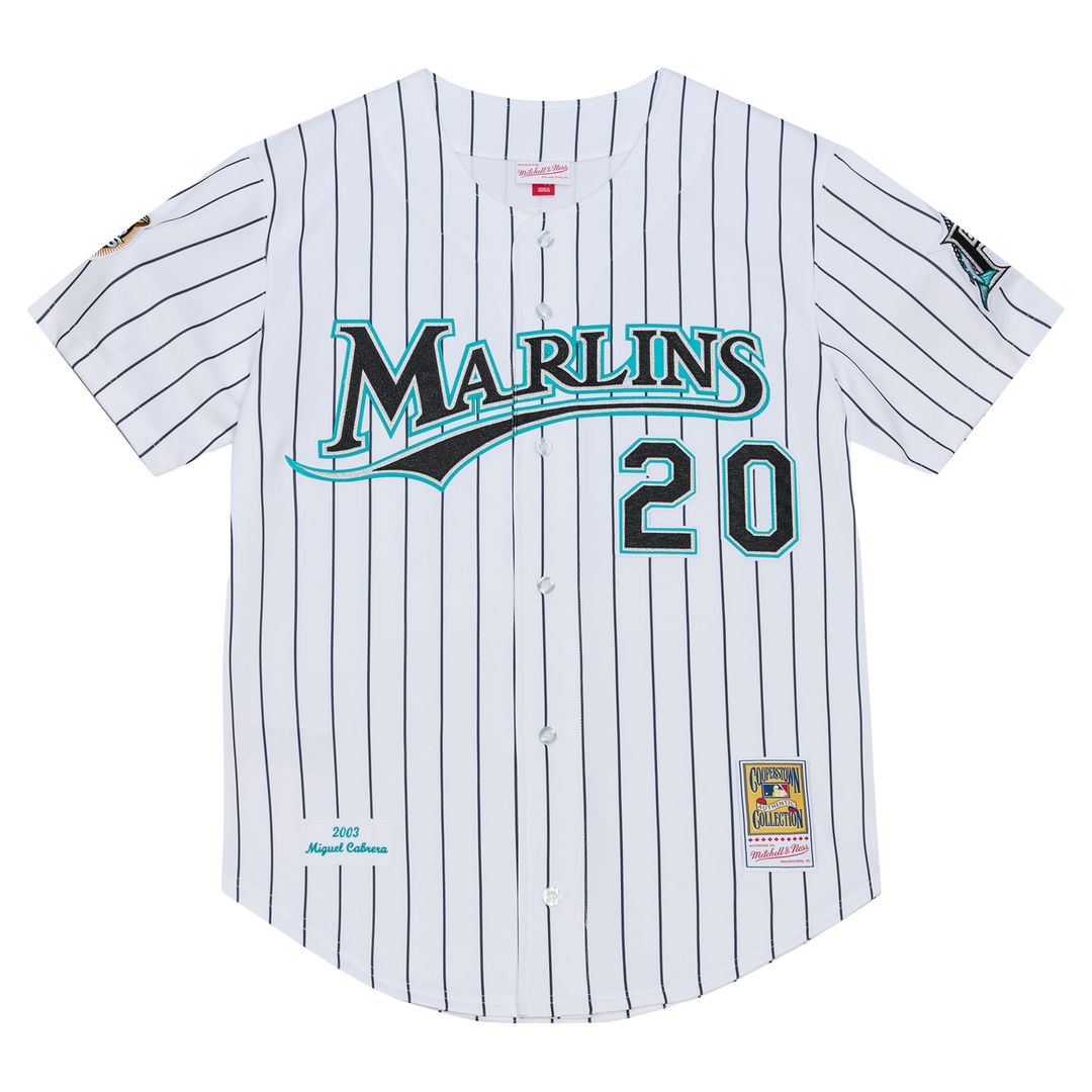 Florida Marlins Miguel Cabrera Mitchell & Ness White 2003 Cooperstown Collection Authentic Jersey product image 2, provided