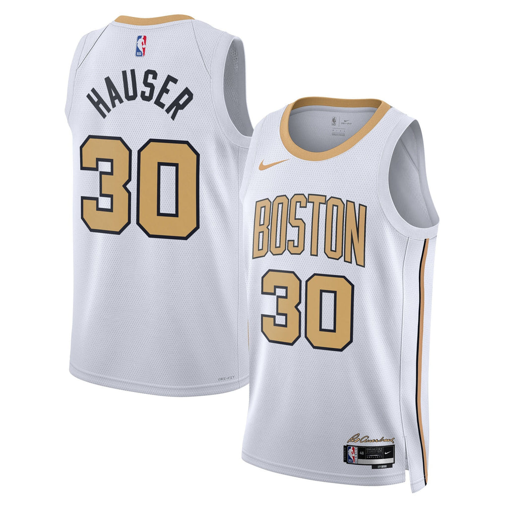 Boston Celtics Nike 2025/26 City Edition Swingman Jersey - White - Sam Hauser - Unisex product image 2, provided for visual