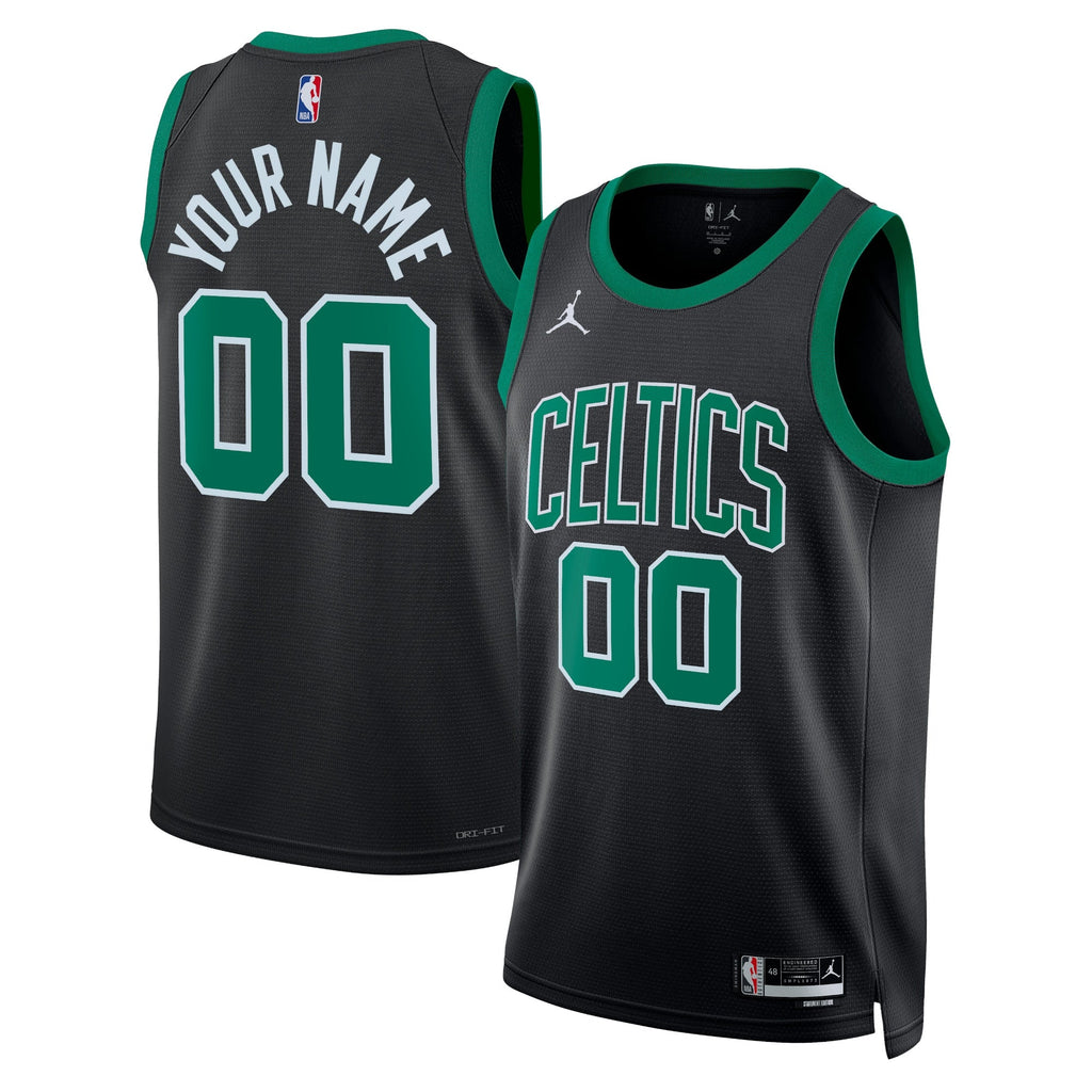 Boston Celtics Jordan Brand Statement Edition Swingman Jersey - Black - Custom - Unisex product image 1, provided for visual