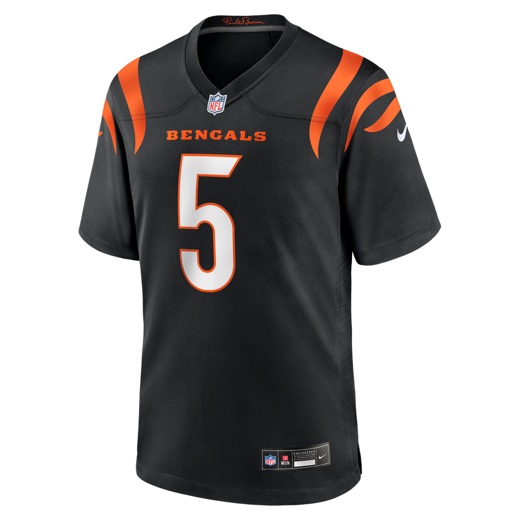 Cincinnati Bengals T-Shirt Higgins Nike Black Game Player Jersey product image 2, provided for visual reference and product