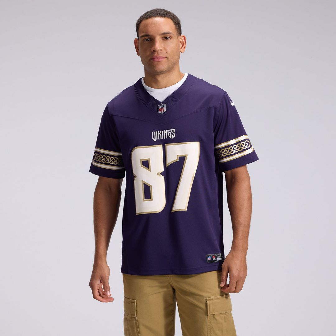 Minnesota Vikings T.J. Hockenson Nike Purple 2026 Rivalries Collection Stitched Limited Jersey product image 2, provided for