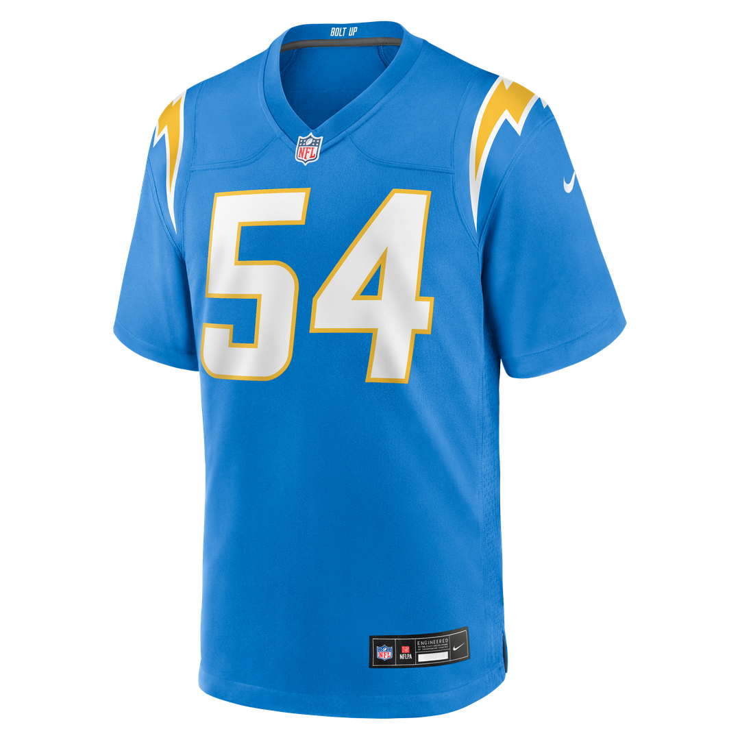 Los Angeles Chargers Kyle Kennard Nike Powder Blue Team Game Jersey product image 2, provided for visual reference and
