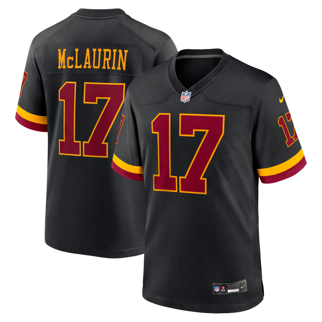 Hail Raiser Washington Commanders Terry McLaurin Nike Black Alternate Game Jersey product image 14, provided for visual