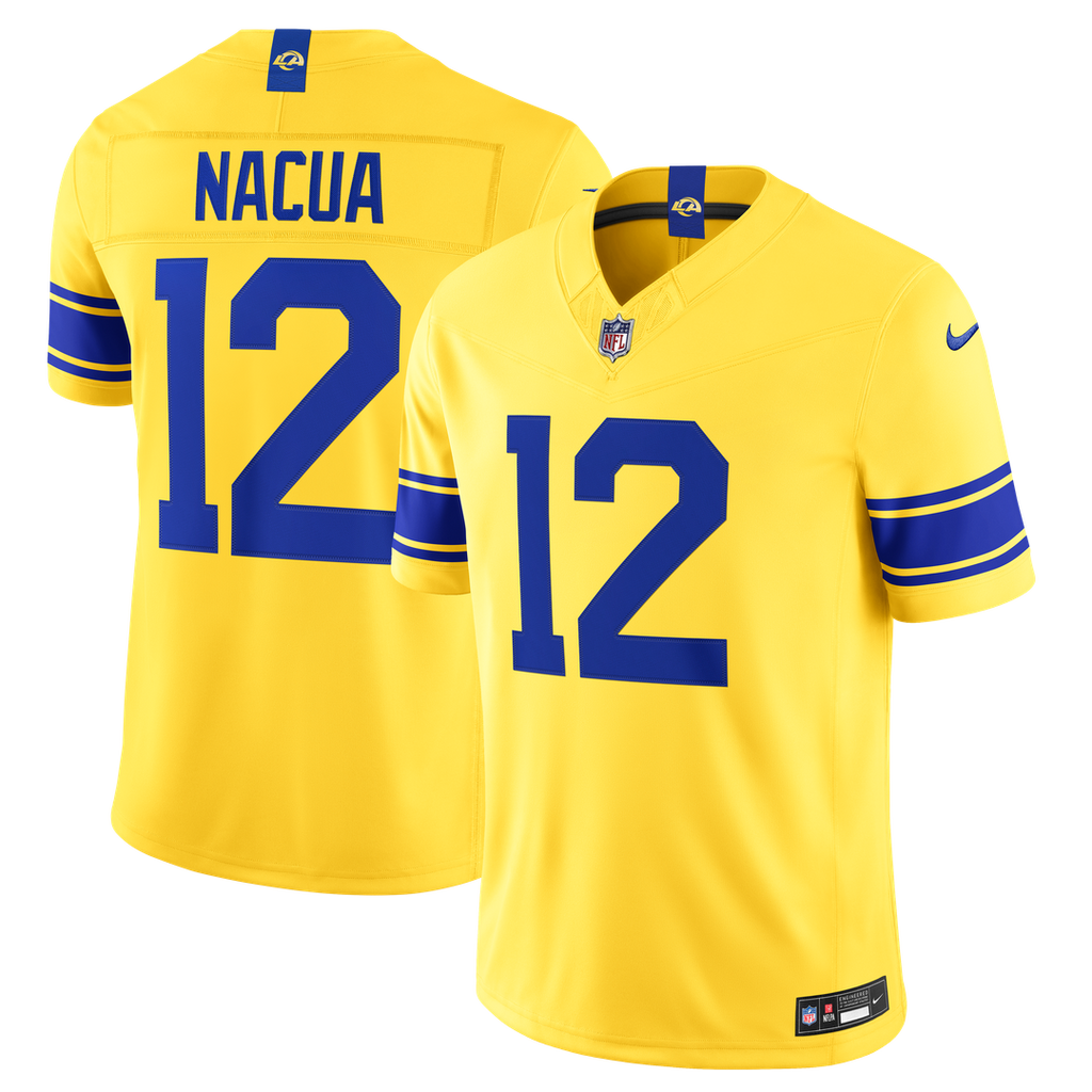 Los Angeles Rams Puka Nacua Nike Royal Team Vapor F.U.S.E. Stitched Limited Jersey product image 28, provided for visual