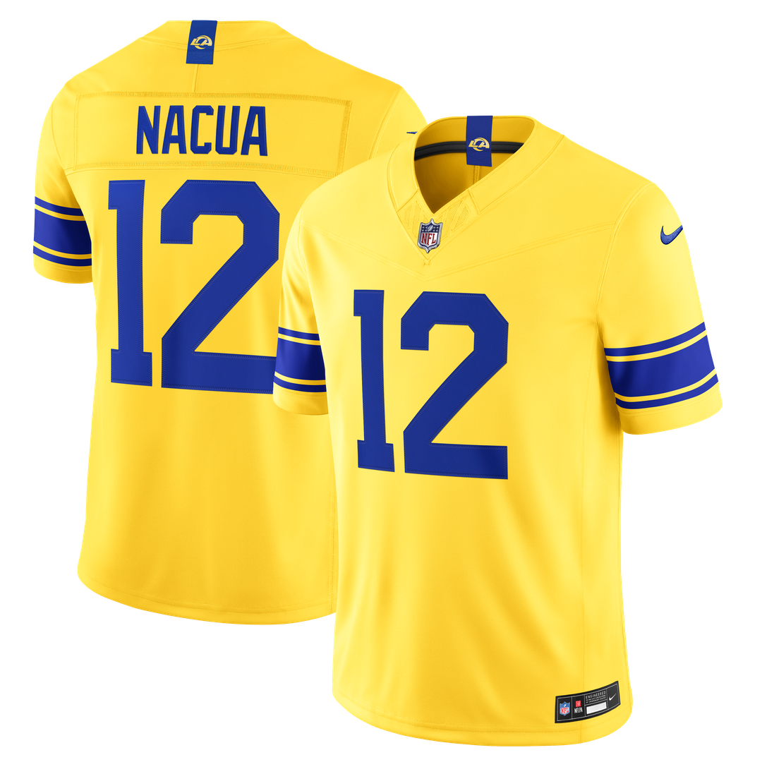Los Angeles Rams Puka Nacua Nike White Vapor F.U.S.E. Stitched Limited Jersey product image 28, provided for visual