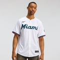 Miami Marlins Nike White Home Limited Jersey product image 1, provided for visual reference and product detail review