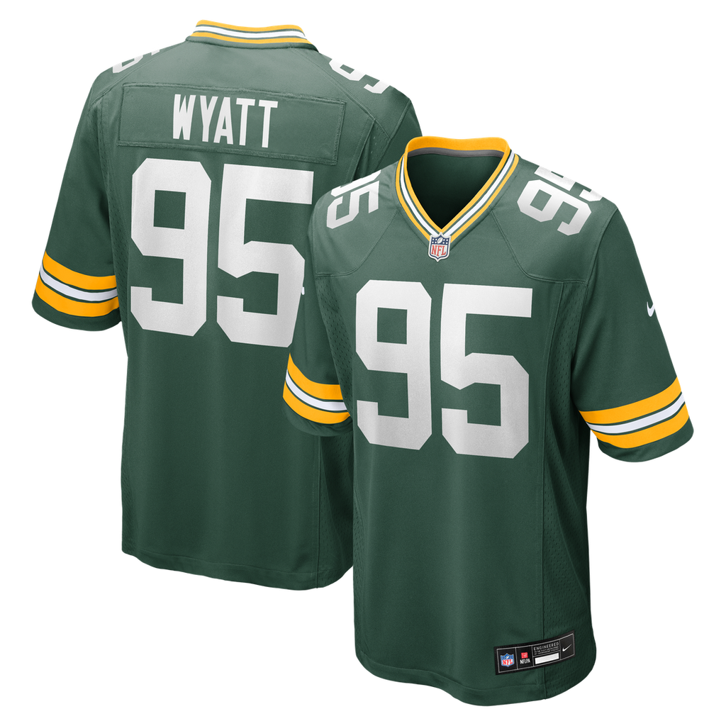 Green Bay Packers Devonte Wyatt Nike Green Player Game Jersey product image 1, provided for visual reference and product