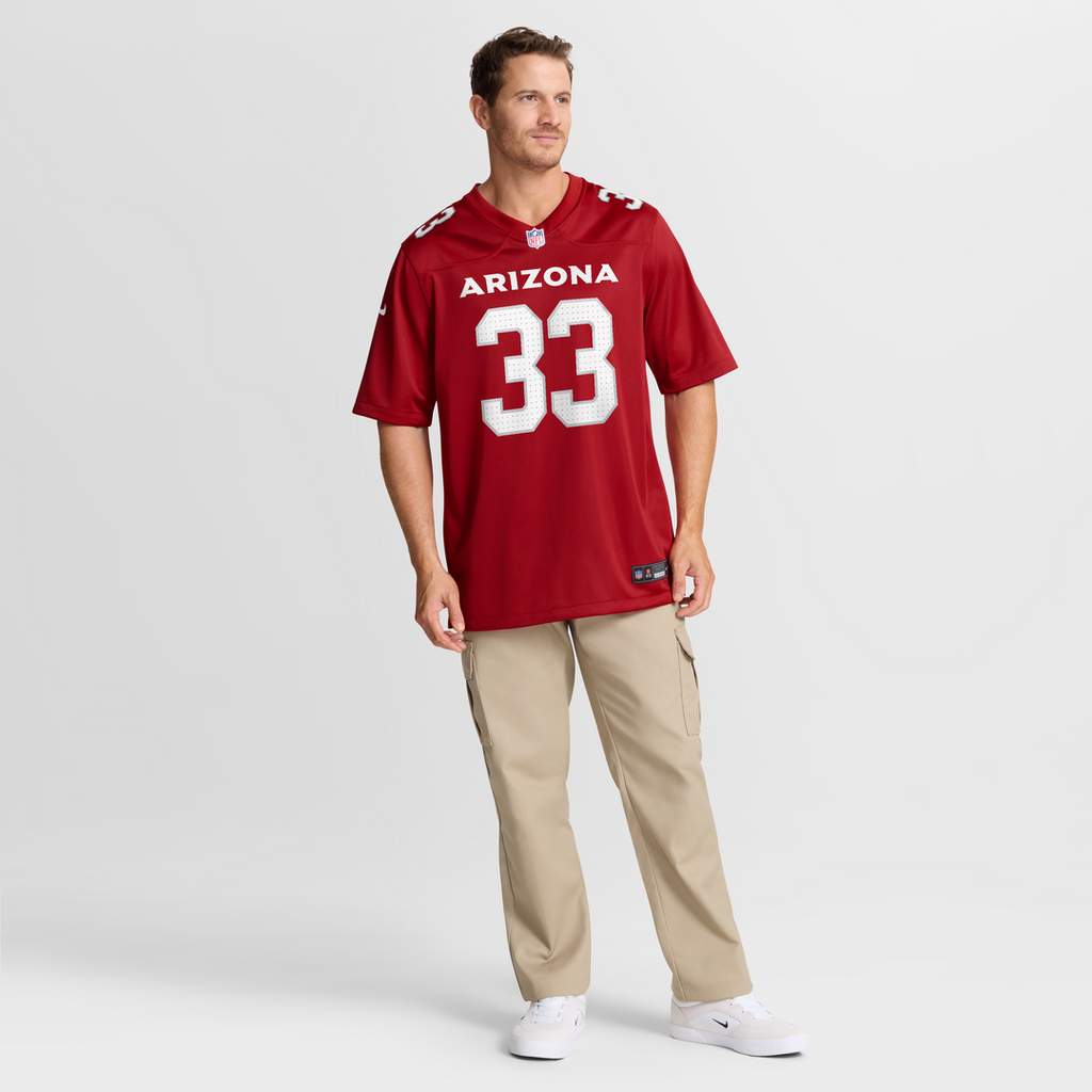 Arizona Cardinals Trey Benson Nike Cardinal Team Game Jersey product image 7, provided for visual reference and product