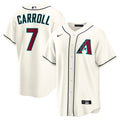 Arizona Diamondbacks Corbin Carroll Nike Cream Home Replica Jersey product image 1, provided for visual reference and