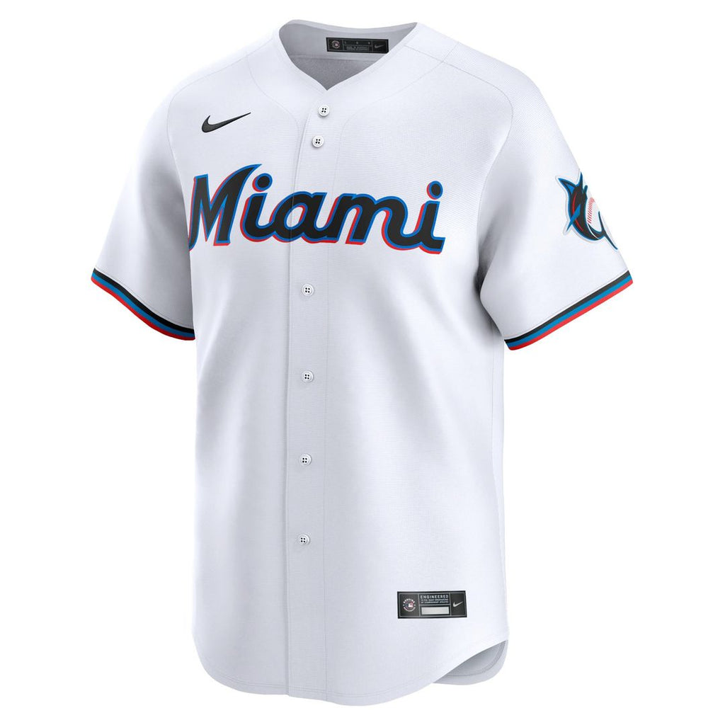 Miami Marlins Sandy Alcantara Nike White Home Limited Player Jersey product image 2, provided for visual reference and