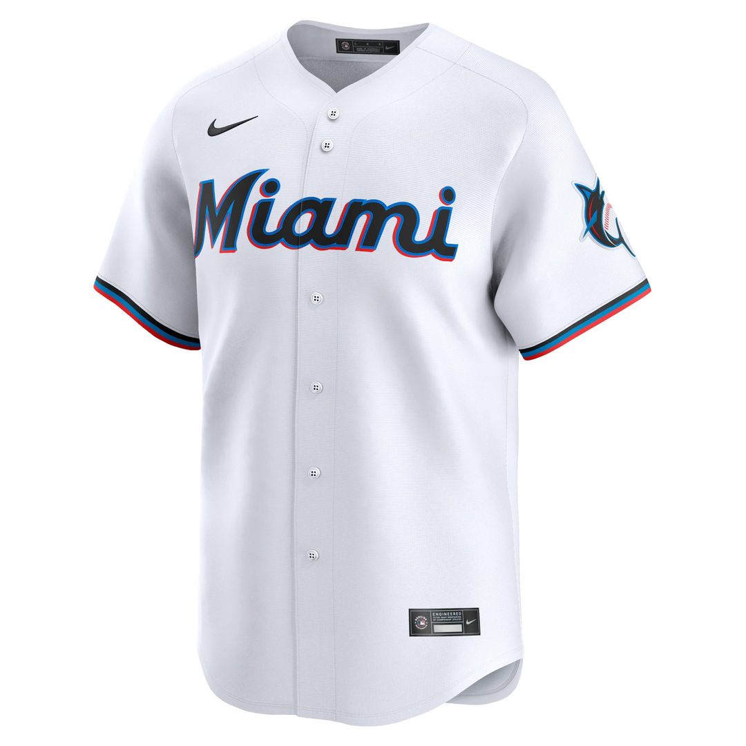 Miami Marlins Sandy Alcantara Nike White Home Limited Player Jersey product image 2, provided for visual reference and