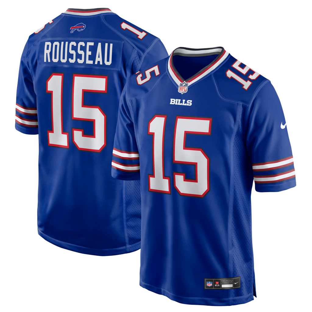 Buffalo Bills Gregory Rousseau Nike Royal Team Game Jersey product image 1, provided for visual reference and product detail