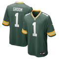 Green Bay Packers Number 1 Groom Nike Green Game Jersey product image 1, provided for visual reference and product detail