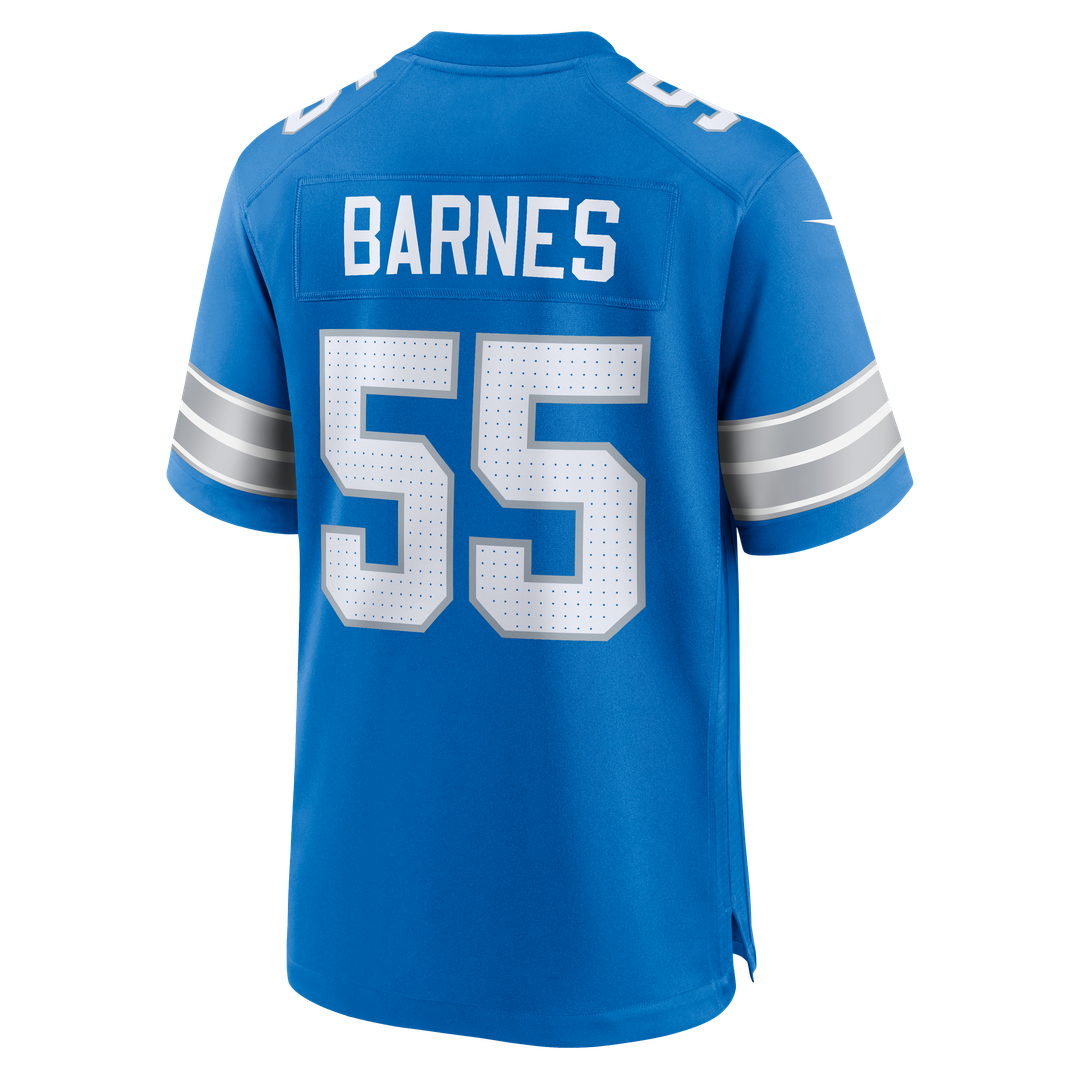 Detroit Lions Derrick Barnes Nike Blue Team Game Jersey product image 3, provided for visual reference and product detail