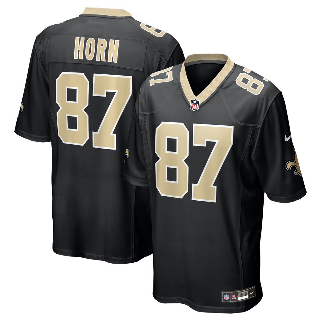New Orleans Saints Joe Horn Nike Black Game Retired Player Jersey product image 1, provided for visual reference and product