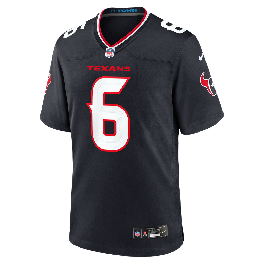 Houston Texans Reed Blankenship Nike Navy Team Game Jersey product image 2, provided for visual reference and product detail