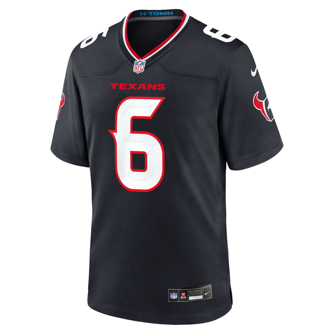 Houston Texans Reed Blankenship Nike Navy Team Game Jersey product image 2, provided for visual reference and product detail