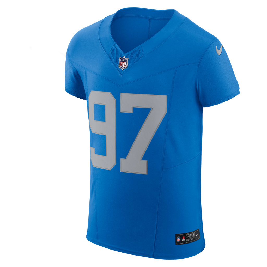 Detroit Lions Aidan Hutchinson Nike Blue Alternate Vapor F.U.S.E. Elite Jersey product image 6, provided for visual