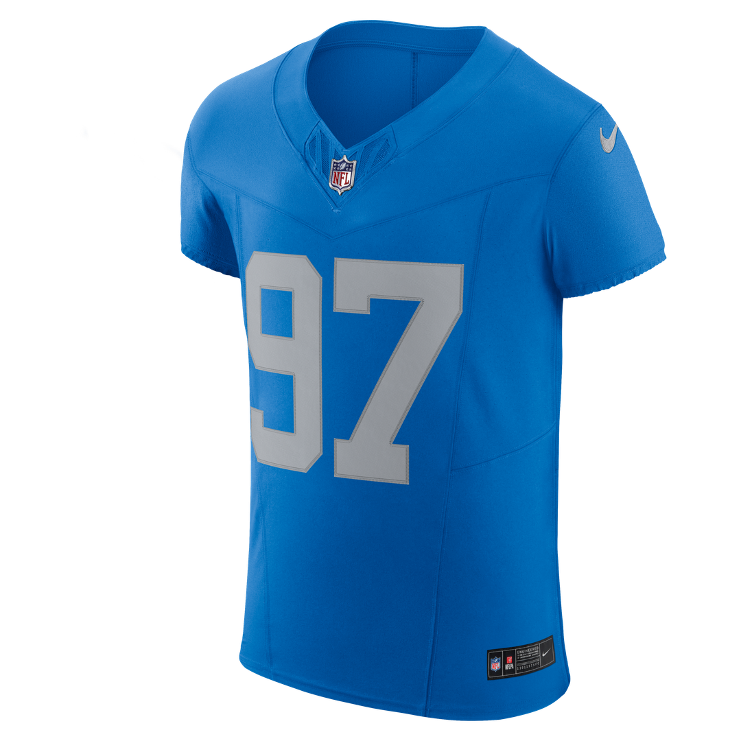 Detroit Lions Aidan Hutchinson Nike Blue Alternate Vapor F.U.S.E. Elite Jersey product image 6, provided for visual