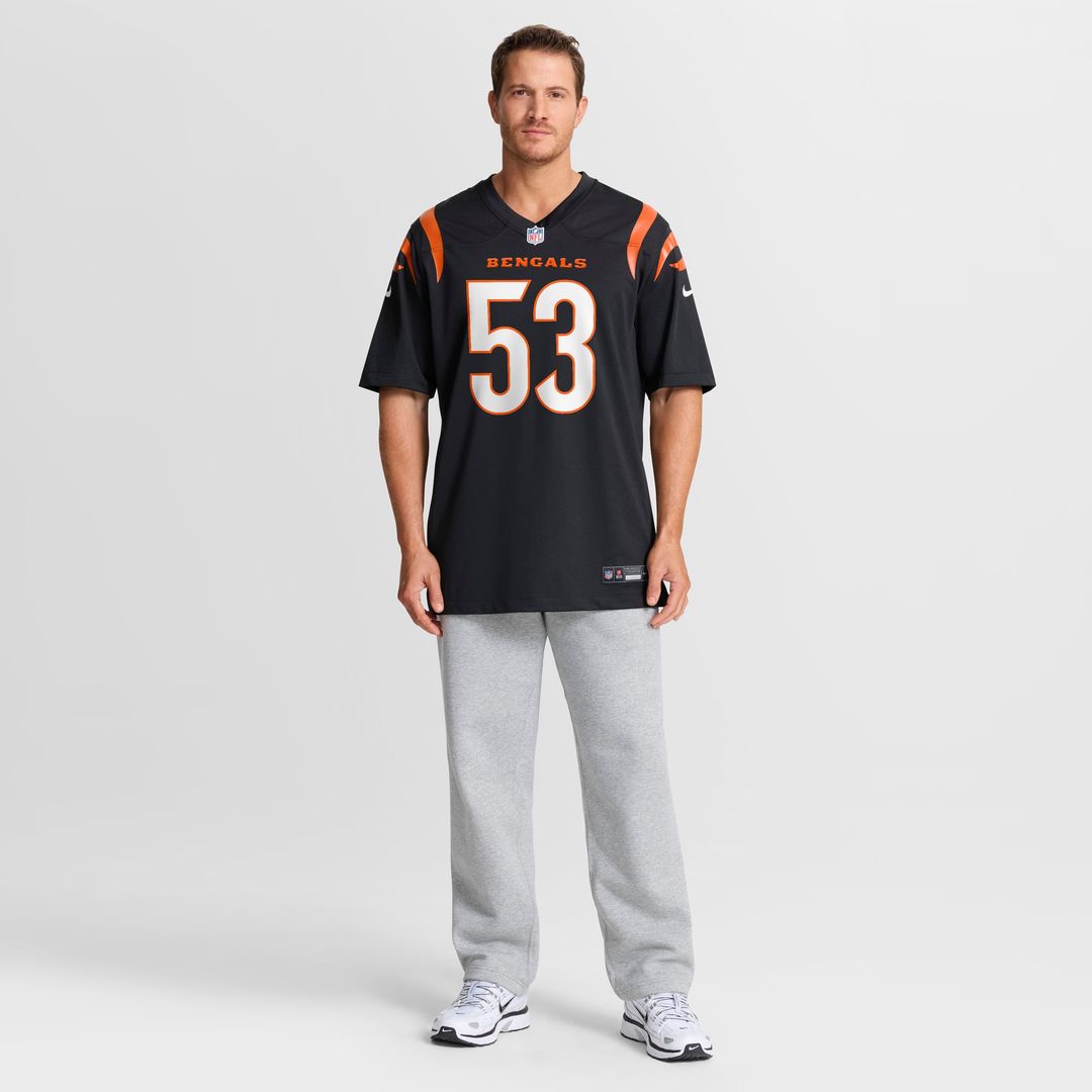 Cincinnati Bengals Boye Mafe Nike Black Team Game Jersey product image 4, provided for visual reference and product detail