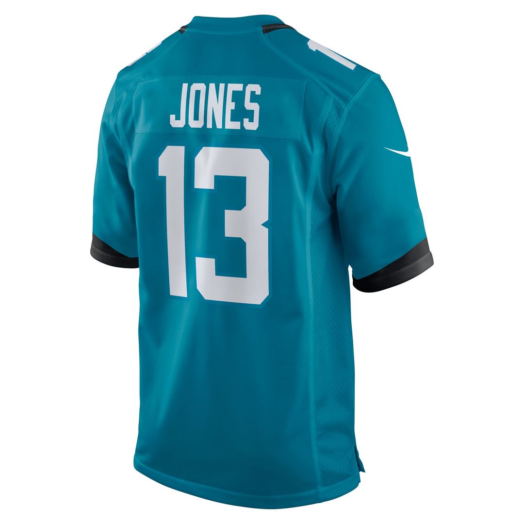 Jacksonville Jaguars Tim Jones Nike Teal Team Game Jersey product image 3, provided for visual reference and product detail