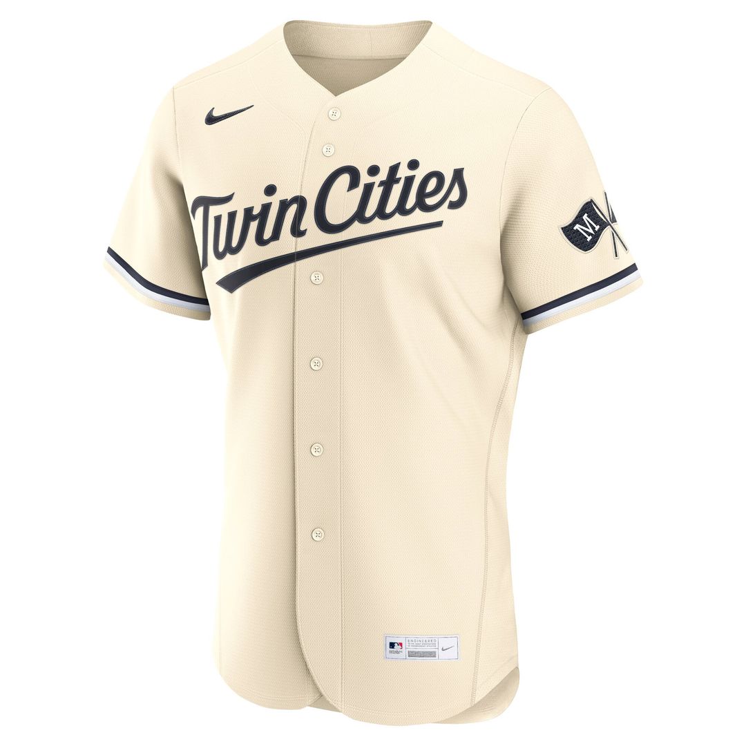 Minnesota Twins Nike Cream Alternate Authentic Jersey product image 5, provided for visual reference and product detail