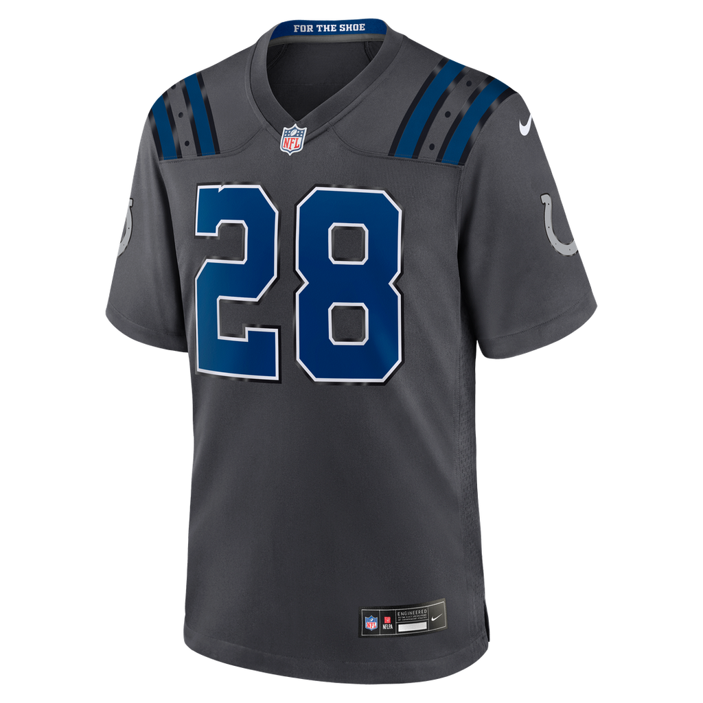 Indianapolis Colts Jonathan Taylor Nike Anthracite 2026 Rivalries Collection Game Jersey product image 2, provided for
