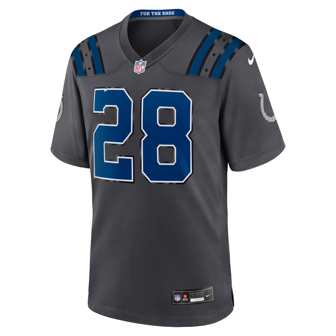 Indianapolis Colts Jonathan Taylor Nike Anthracite 2026 Rivalries Collection Game Jersey product image 2, provided for