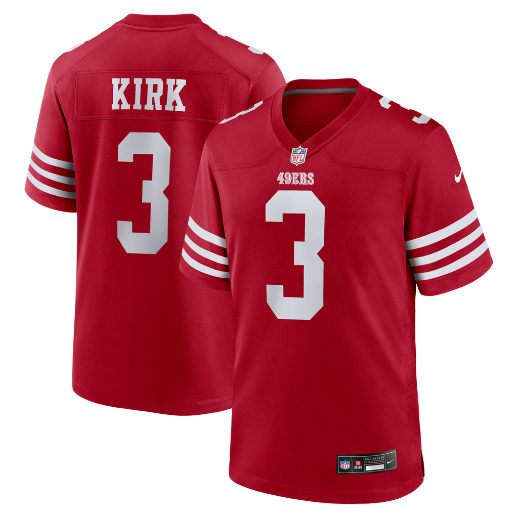 San Francisco 49ers Christian Kirk Nike Scarlet Team Game Jersey product image 1, provided for visual reference and product