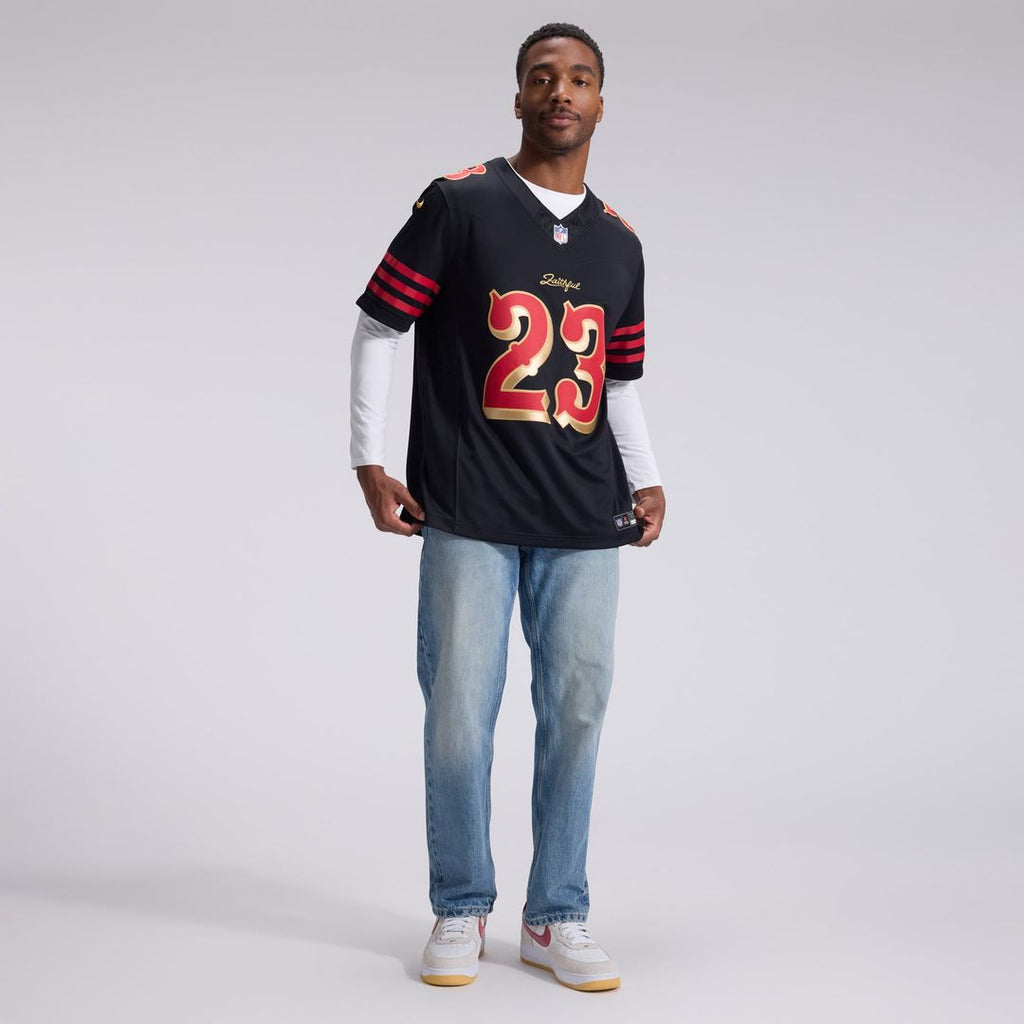 San Francisco 49ers Christian McCaffrey Nike Black Rivalries Collection Stitched Limited Jersey product image 4, provided