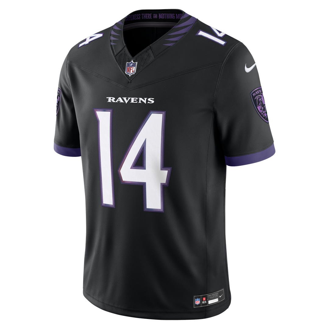 Baltimore Ravens Kyle Hamilton Nike Purple Team Vapor F.U.S.E. Stitched Limited Jersey product image 22, provided for visual