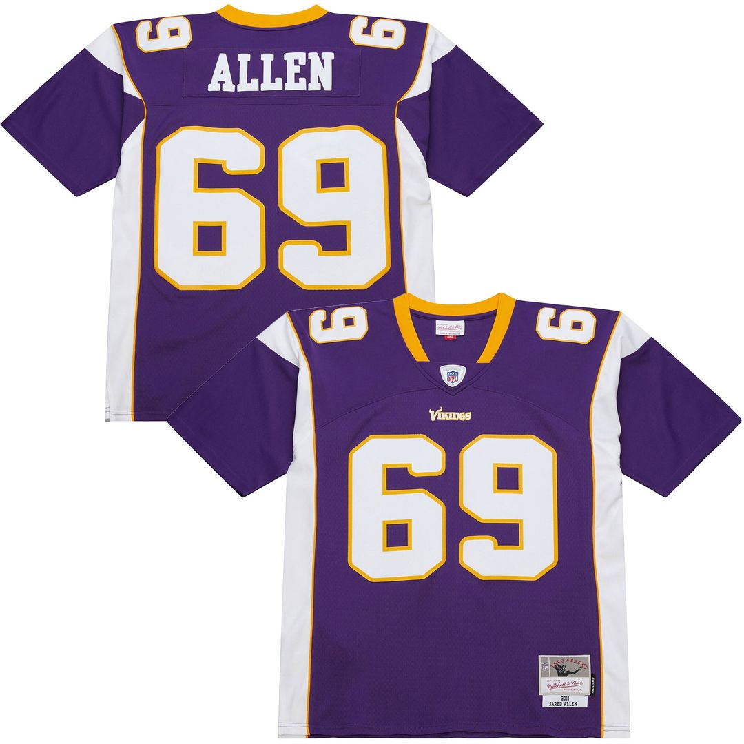 Minnesota Vikings Jared Allen Mitchell & Ness Purple 2011 Legacy Replica Jersey product image 1, provided for visual