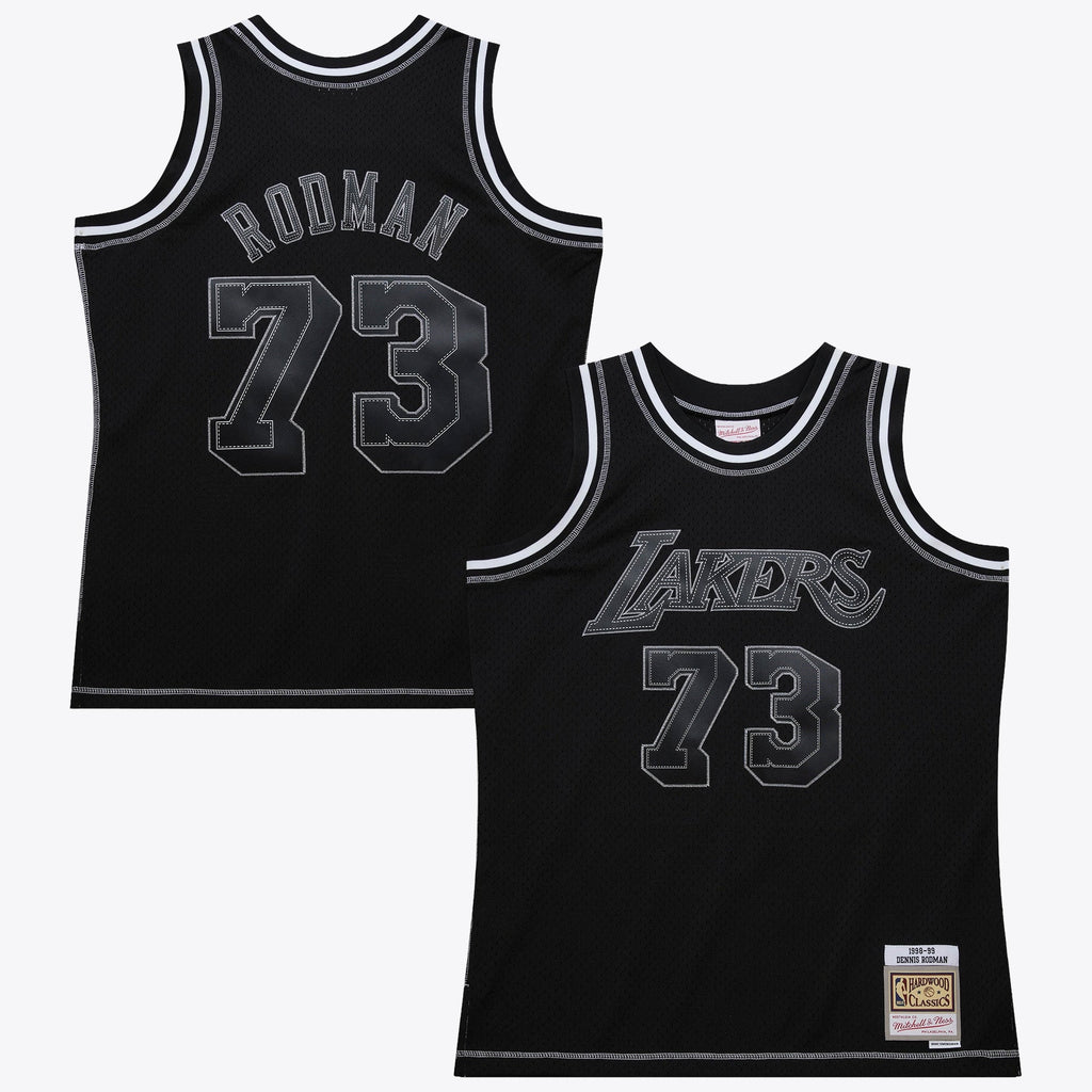 Los Angeles Lakers Mitchell & Ness Dennis Rodman 1998 Contrast 2K Swingman Jersey - Black product image 1, provided for
