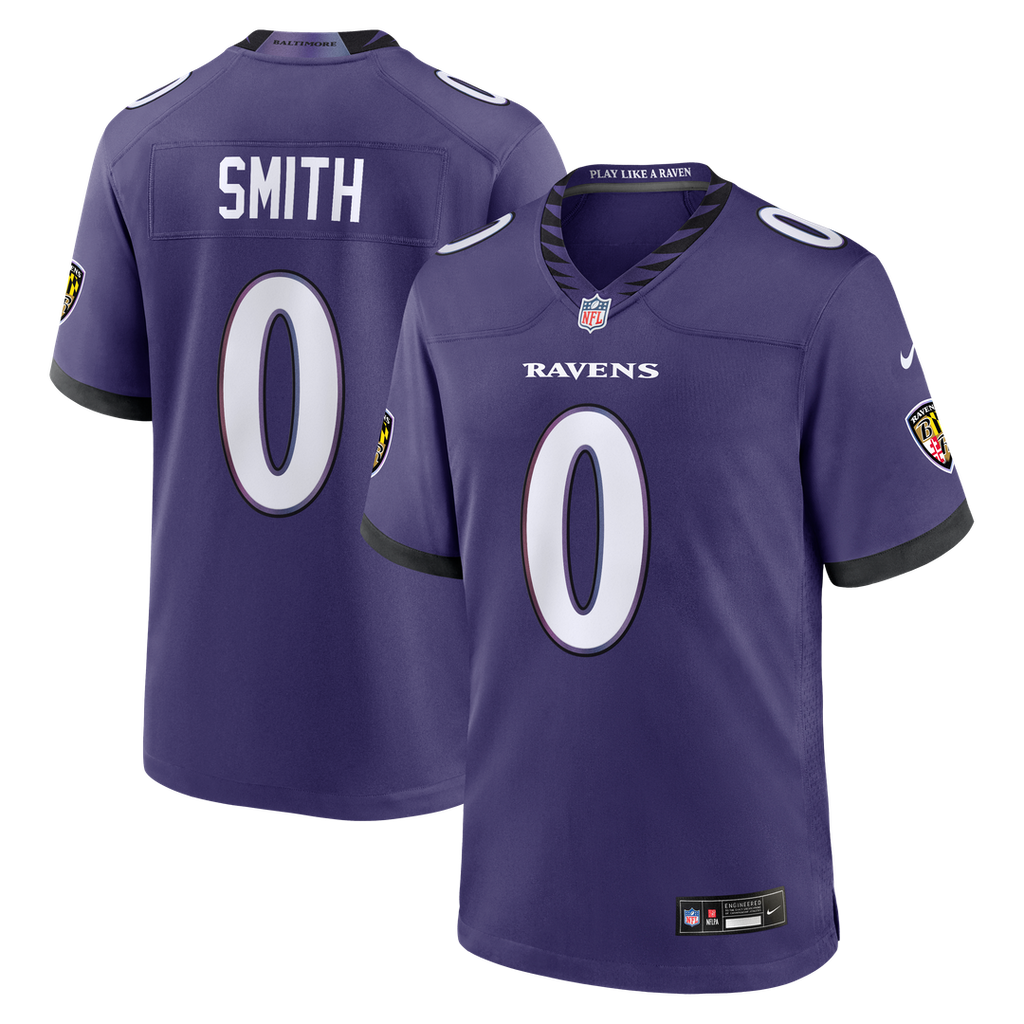Baltimore Ravens Roquan Smith Nike Purple Team Game Jersey product image 1, provided for visual reference and product detail