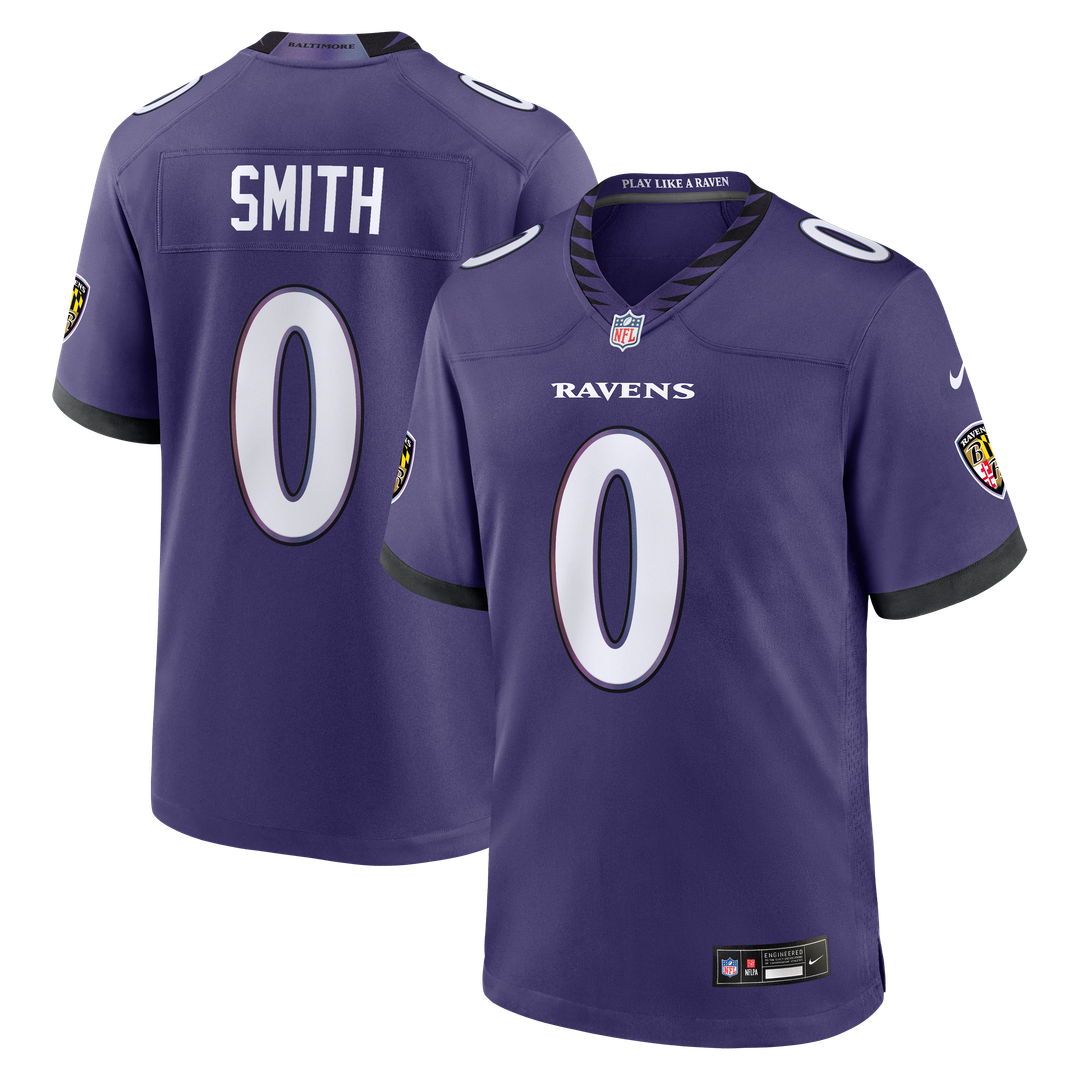 Baltimore Ravens Roquan Smith Nike Purple Team Game Jersey product image 1, provided for visual reference and product detail