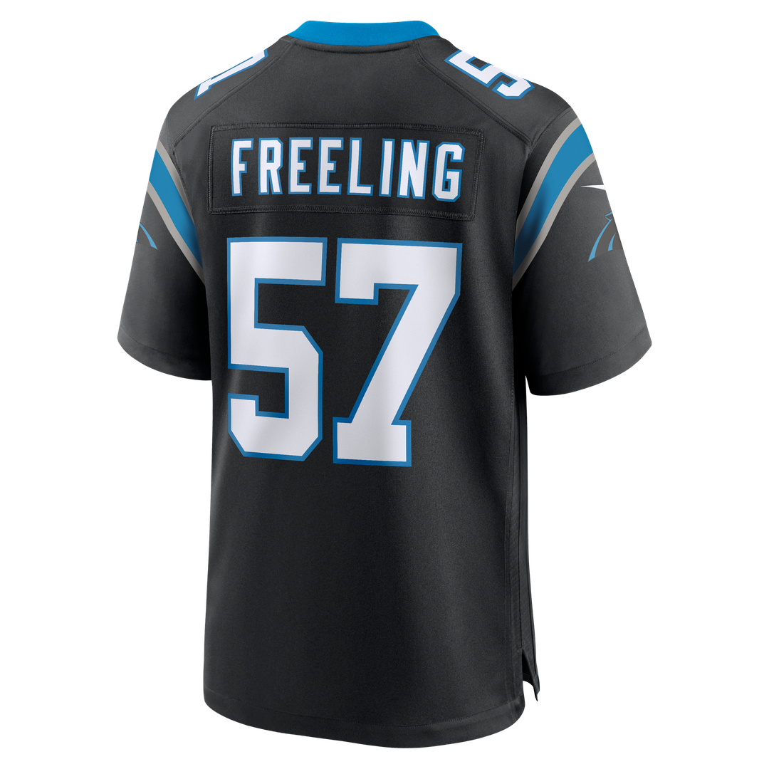 Carolina Panthers Monroe Freeling Nike Black Team Game Jersey product image 3, provided for visual reference and product