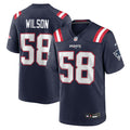New England Patriots Jared Wilson Nike Navy Team Game Jersey product image 1, provided for visual reference and product
