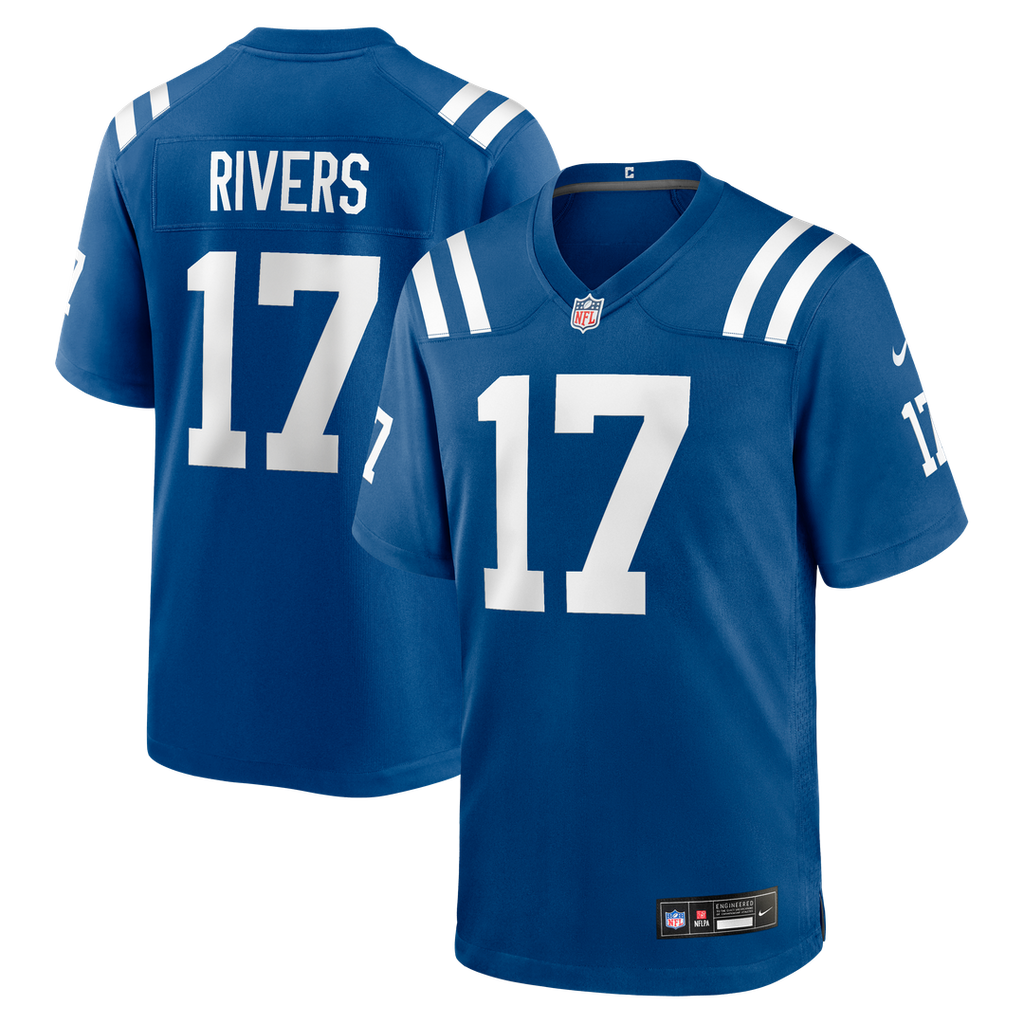Indianapolis Colts Philip Rivers Nike Royal Game Jersey product image 1, provided for visual reference and product detail