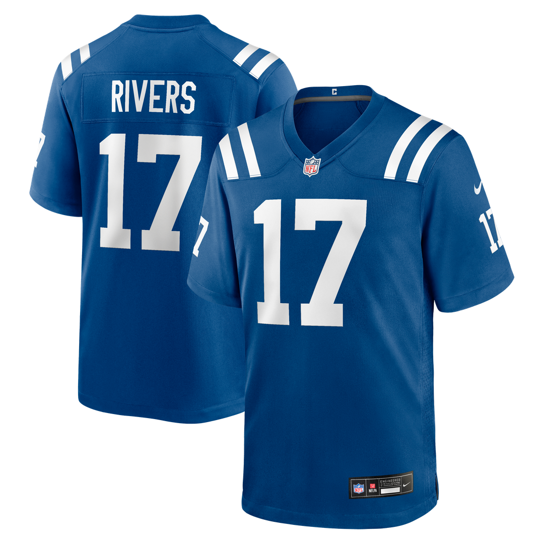 Indianapolis Colts Philip Rivers Nike Royal Game Jersey product image 1, provided for visual reference and product detail