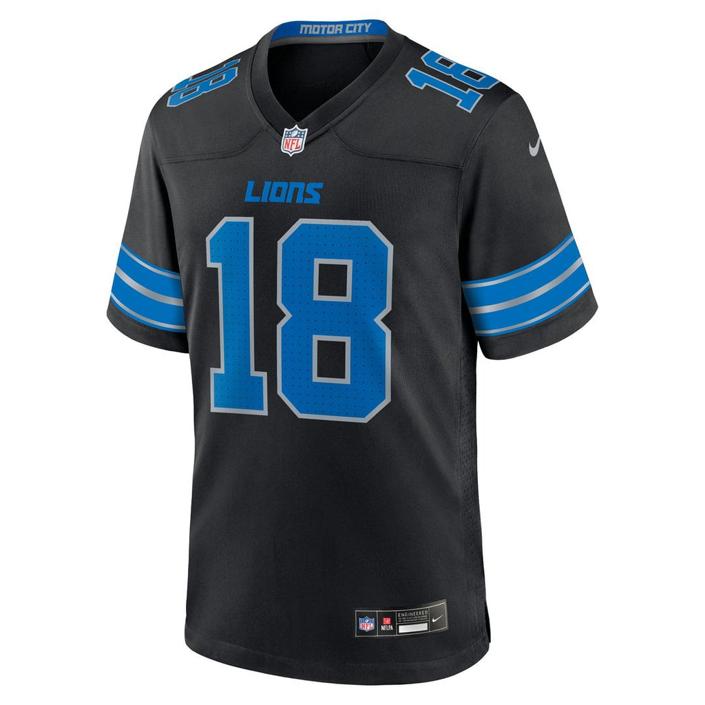 Detroit Lions Isaac TeSlaa Nike Blue Game Player Jersey product image 18, provided for visual reference and product detail