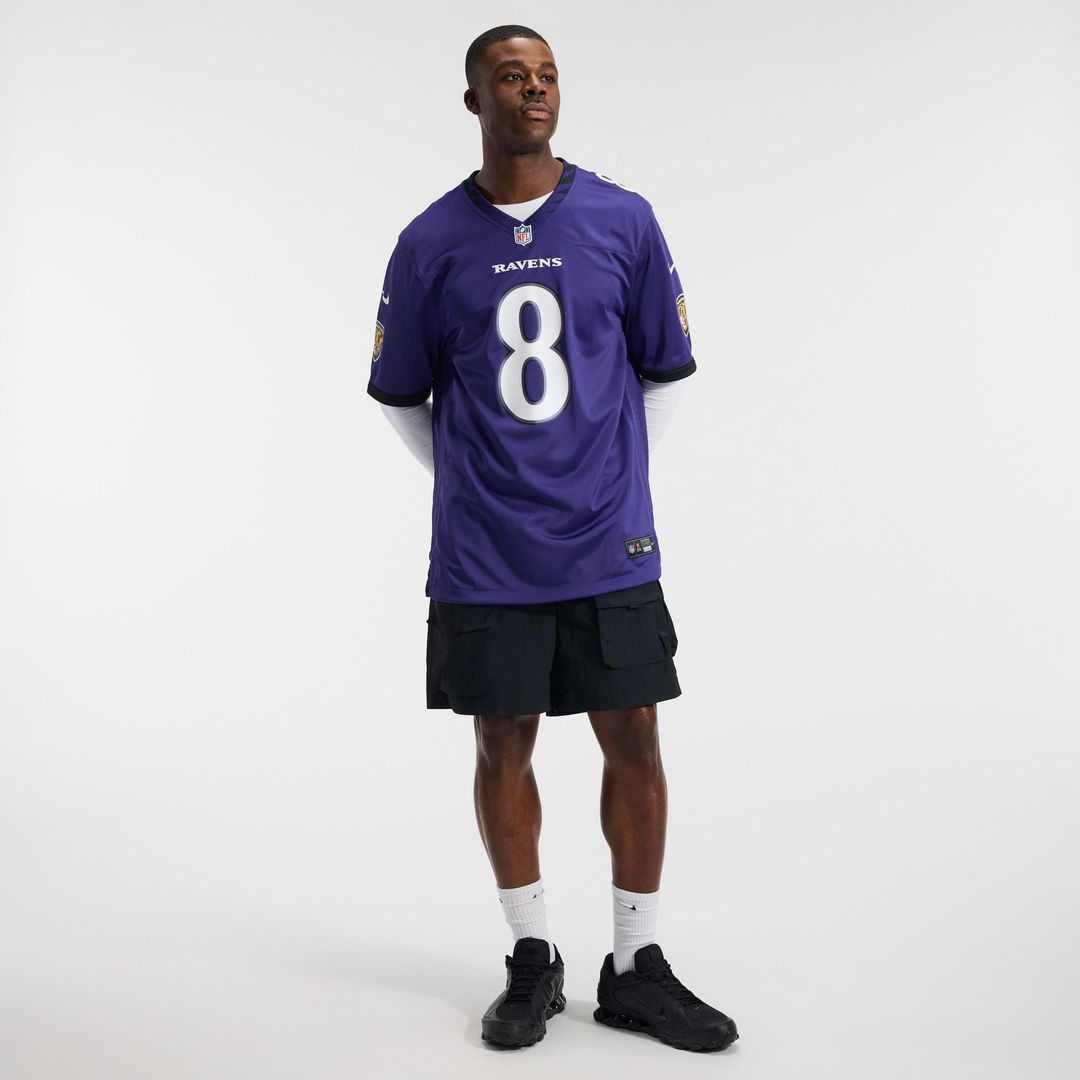 Baltimore Ravens Lamar Jackson Nike Purple Team Game Jersey product image 4, provided for visual reference and product