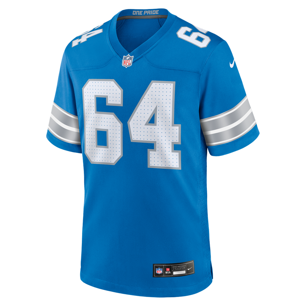Detroit Lions Cade Mays Nike Blue Team Game Jersey product image 2, provided for visual reference and product detail review
