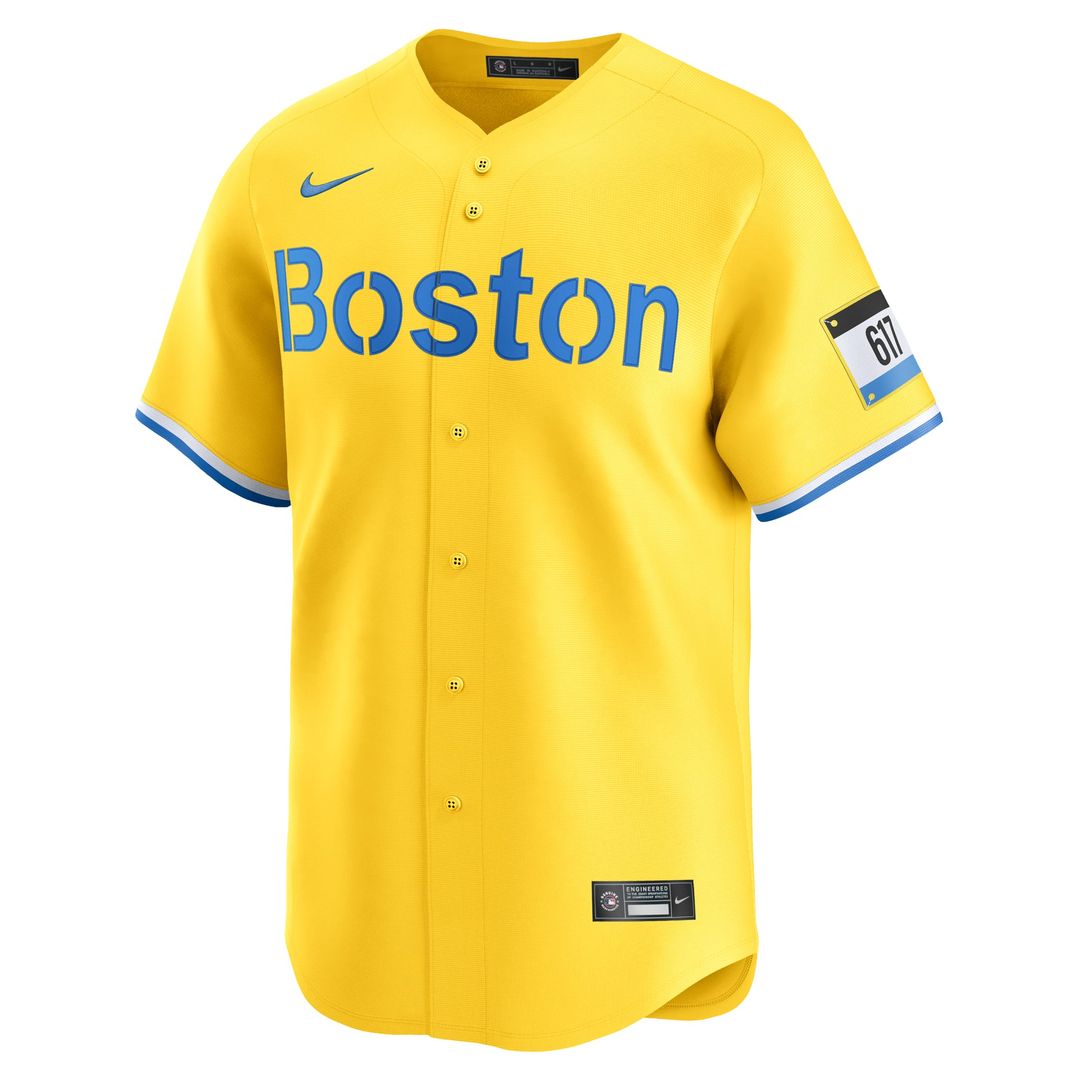 Boston Red Sox Ceddanne Rafaela Nike Gold Alternate Limited Jersey product image 2, provided for visual reference and