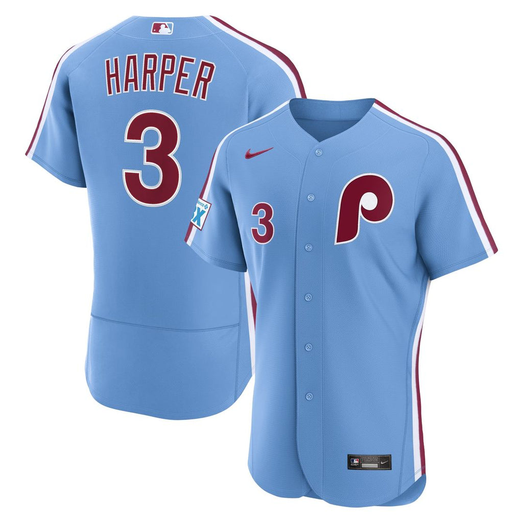 Philadelphia Phillies Bryce Harper Nike Cream Alternate Authentic Sponsor Patch Jersey product image 10, provided for visual