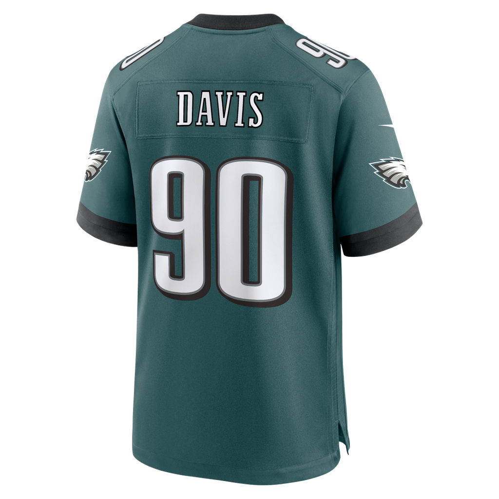 Philadelphia Eagles Jordan Davis Nike Kelly Green Alternate Game Jersey product image 15, provided for visual reference and